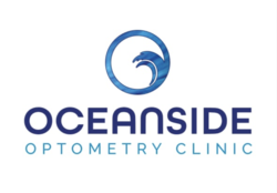 Two tone shades of blue logo for Parksville Opticians Oceanside Optometry Clinic